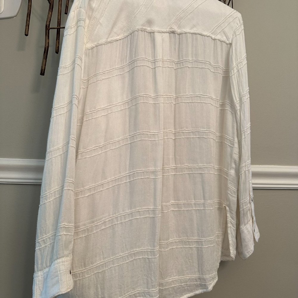 White Button Down, Linen, Billabong - image 6